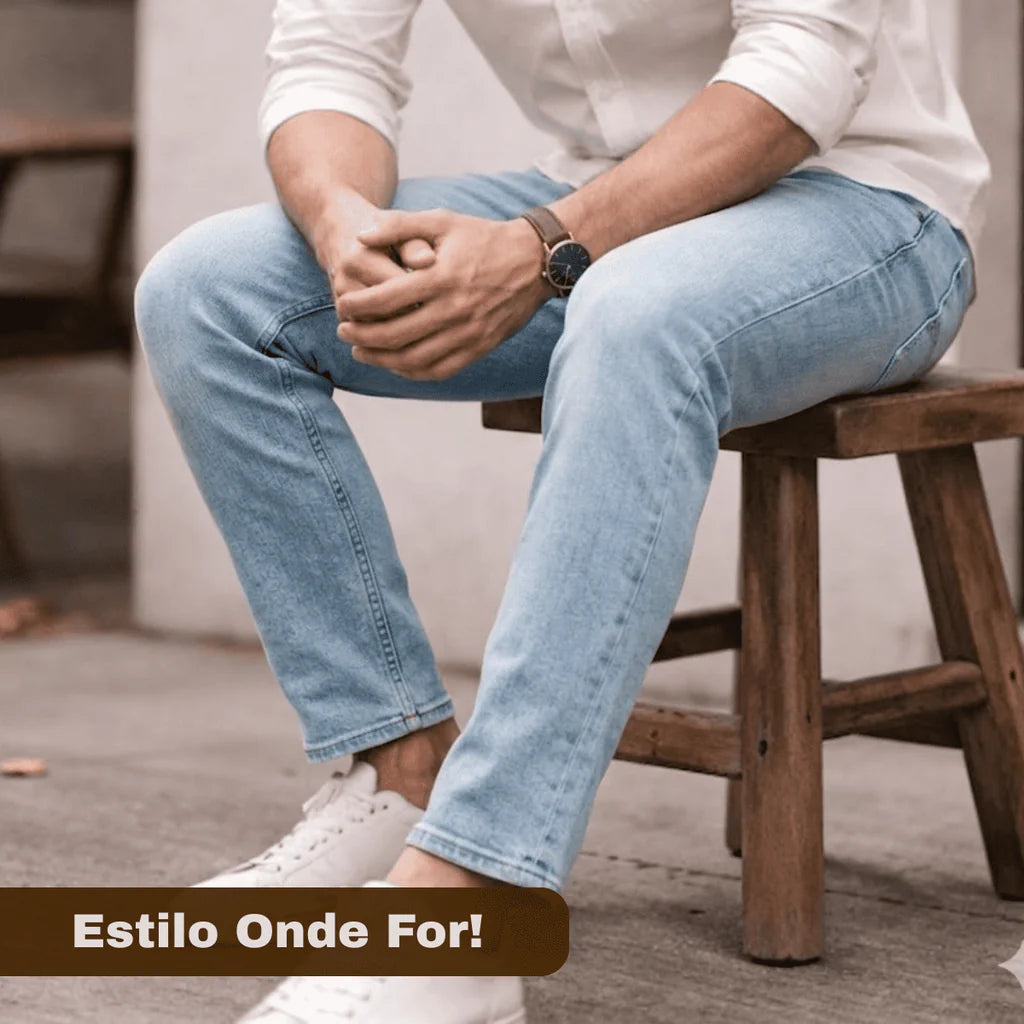 Calça Jeans Masculina Premium Elastano - COMPRE 1 LEVE 3 + BRINDES 🔥